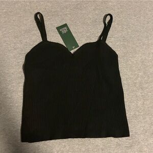 Wild Fable Black Ribbed Tank Top